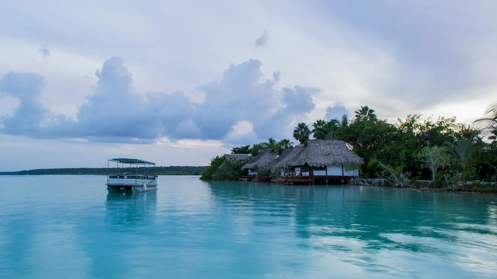 Bacalar Lagoon, Quintana Roo, viewed from Akalki